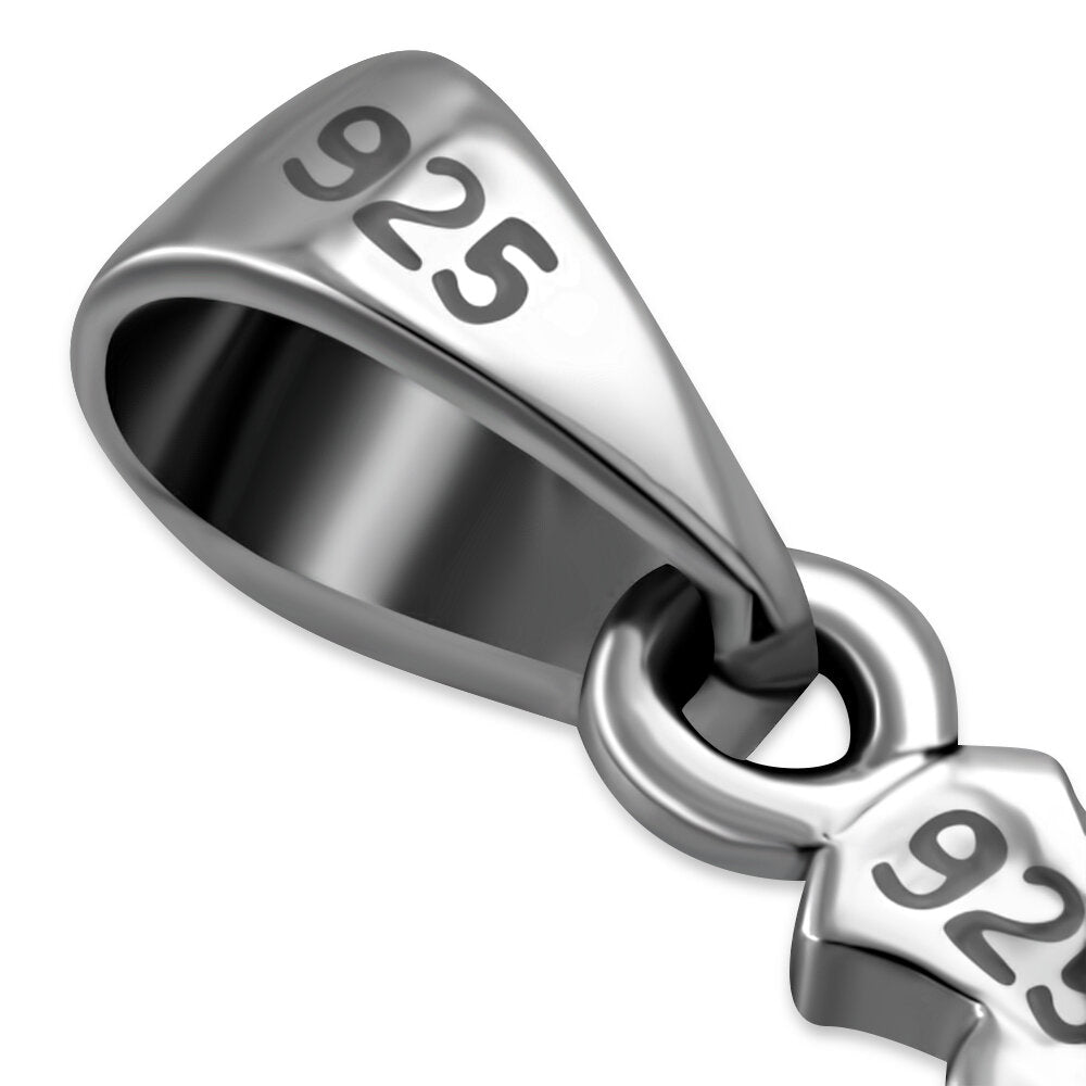 Scottish Thistle Pendant - Wee Spiky Leaf with cut Amethyst