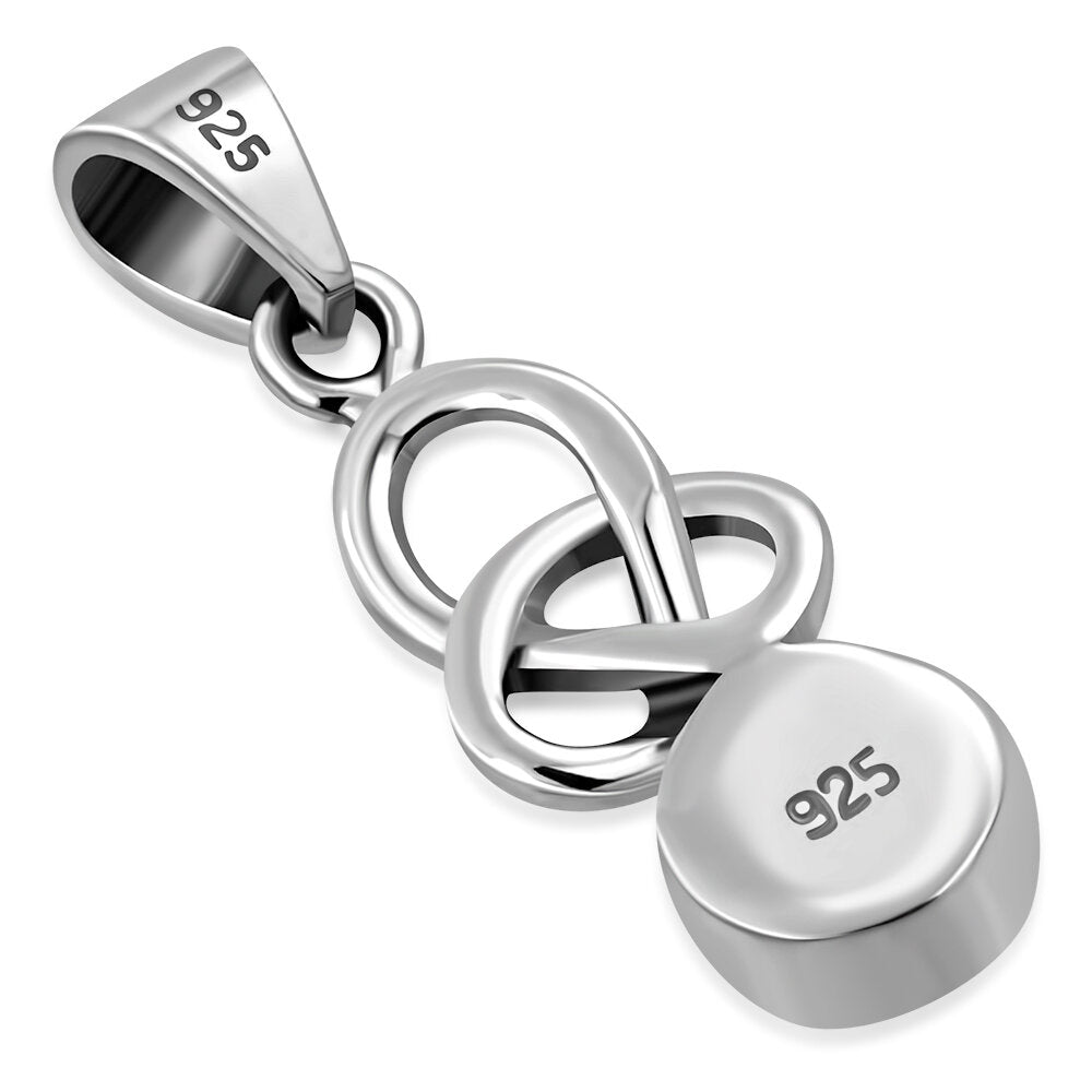 Celtic Stone Pendant- Wee Loose Trinity with Abalone Shell