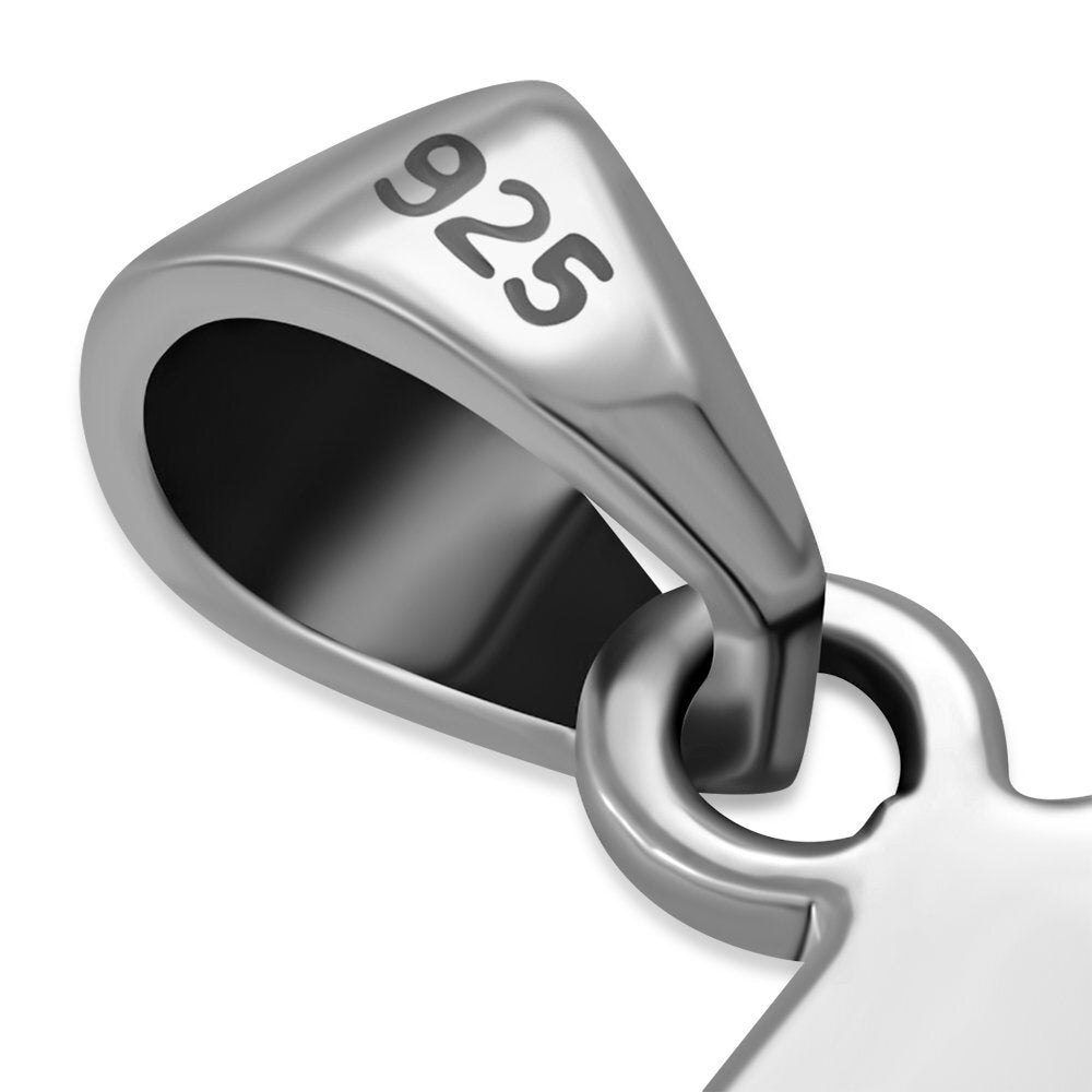 Contemporary Stone Pendant - Small Shield with Mother of Pearl