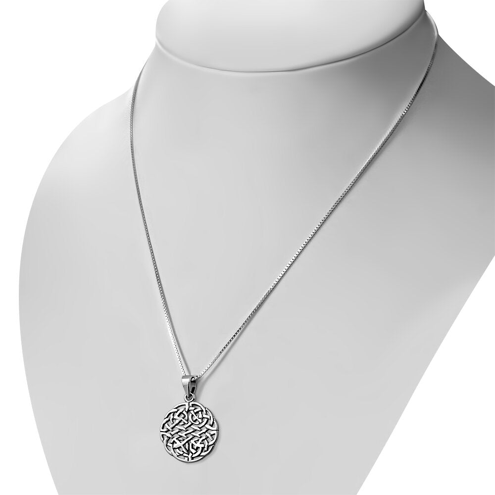 Celtic Knot Pendant - Densely Knotted Shield