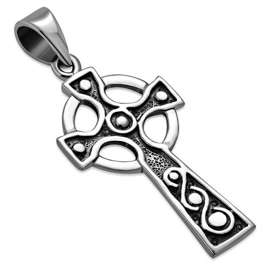 Celtic Cross Pendant - Dotted Design