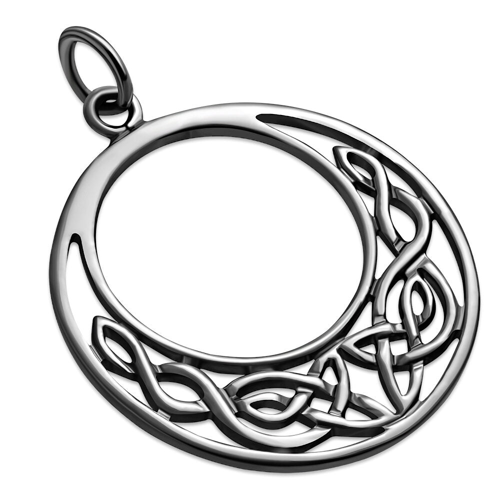 Celtic Knot Pendant - Flat Half Moon Kells Knot