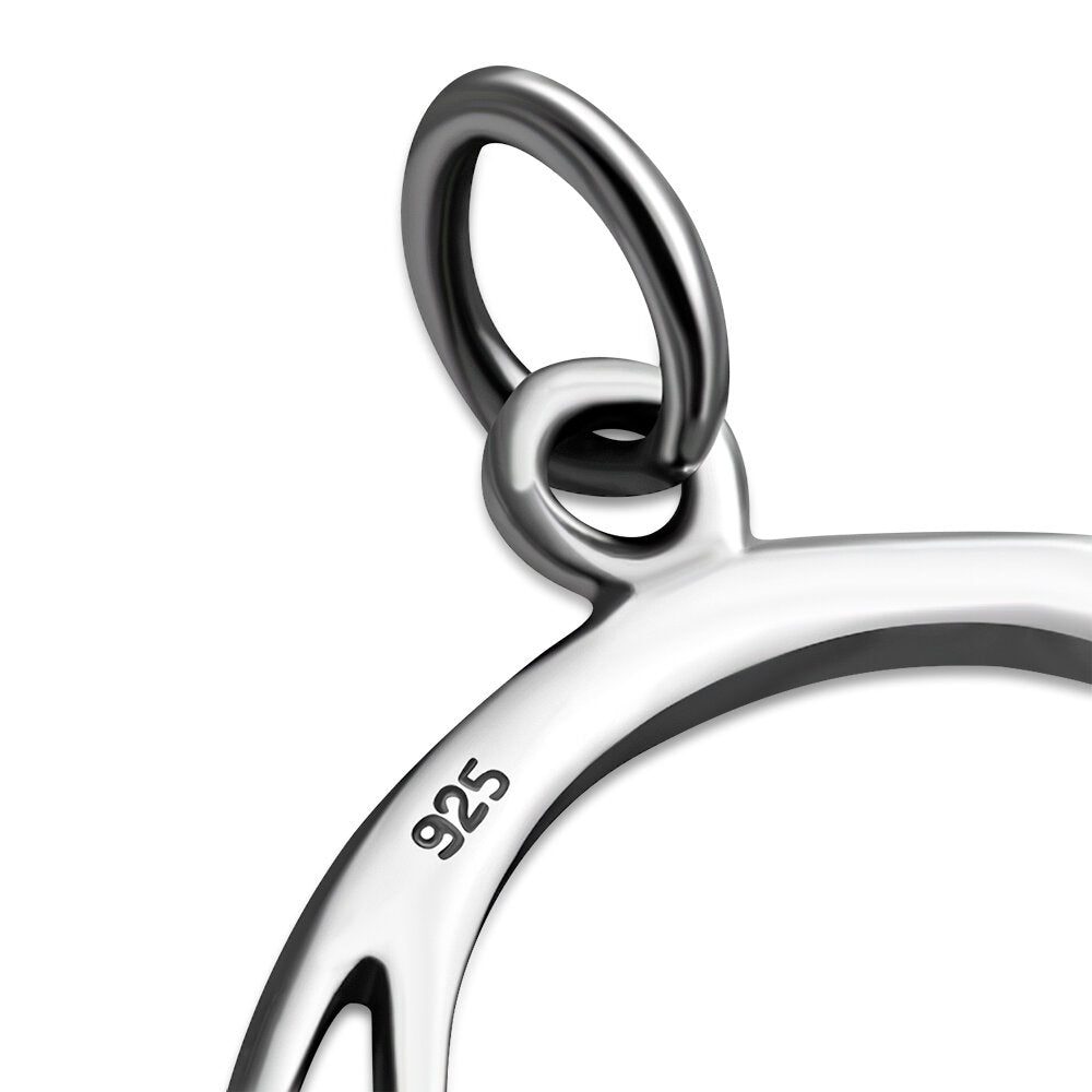 Celtic Knot Pendant - Flat Half Moon Kells Knot