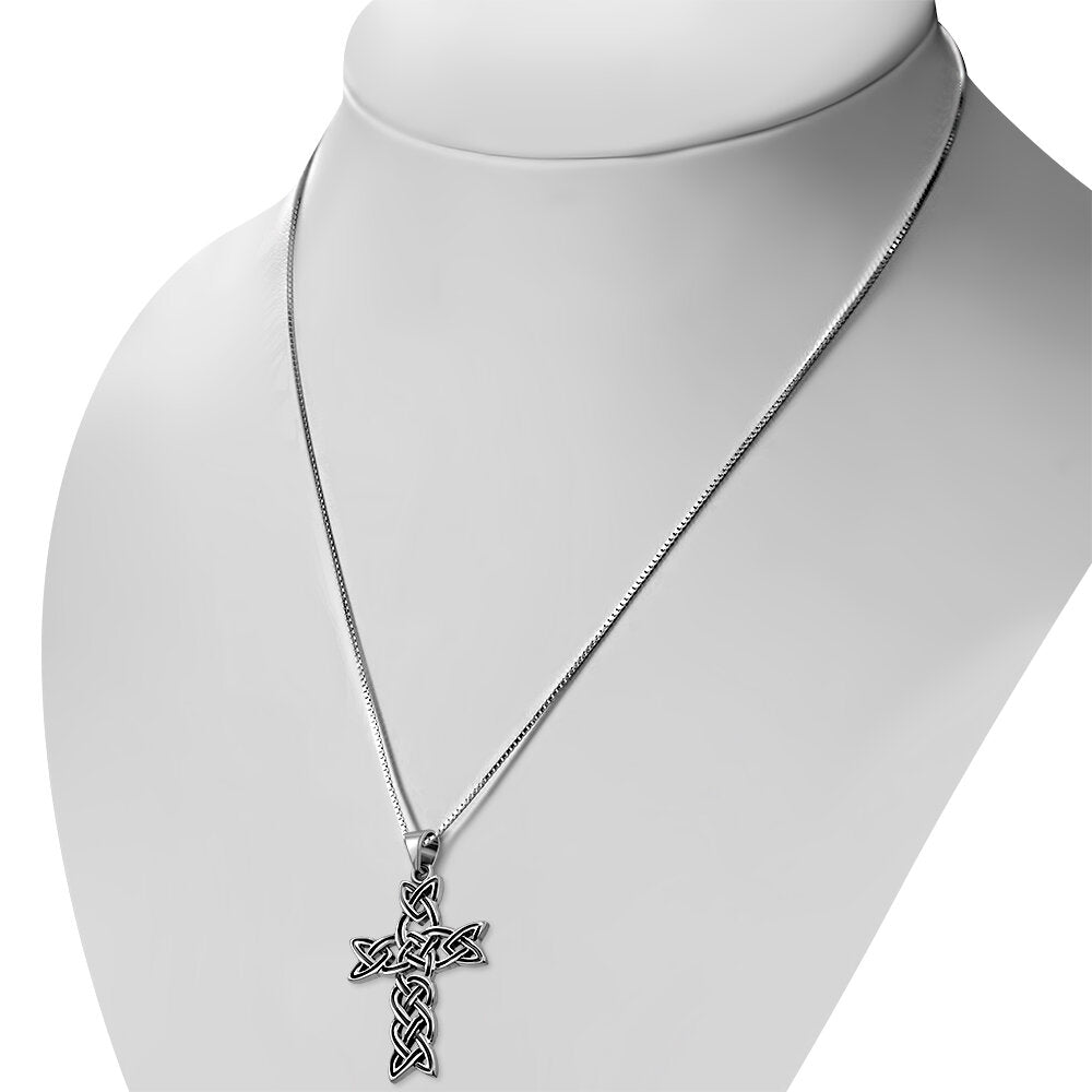 Celtic Cross Pendant - Antique Open Knot