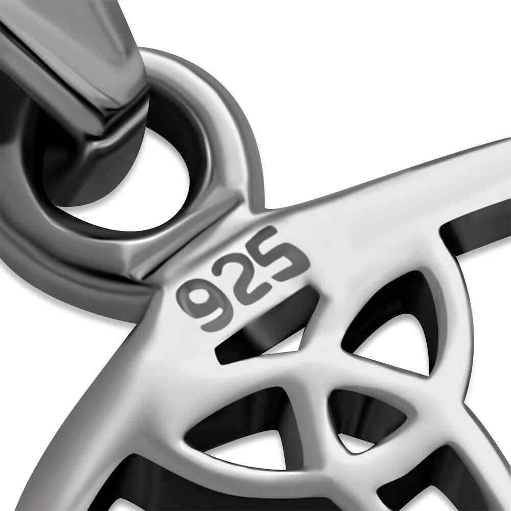 Triskele Pendant- Open Fine Spiral with Trinity detail