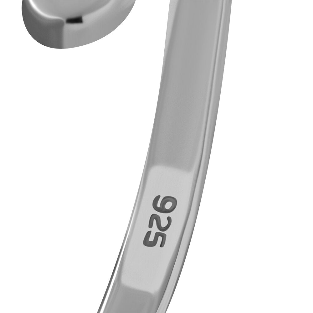 Contemporary Stone Ring- Swirl Shoulder with Red Garnet