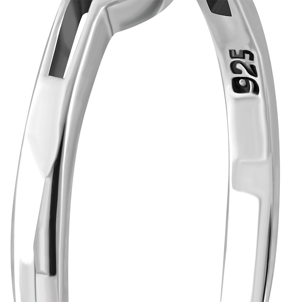 Contemporary Stone Ring- Modern Rhomboid with Mother of Pearl