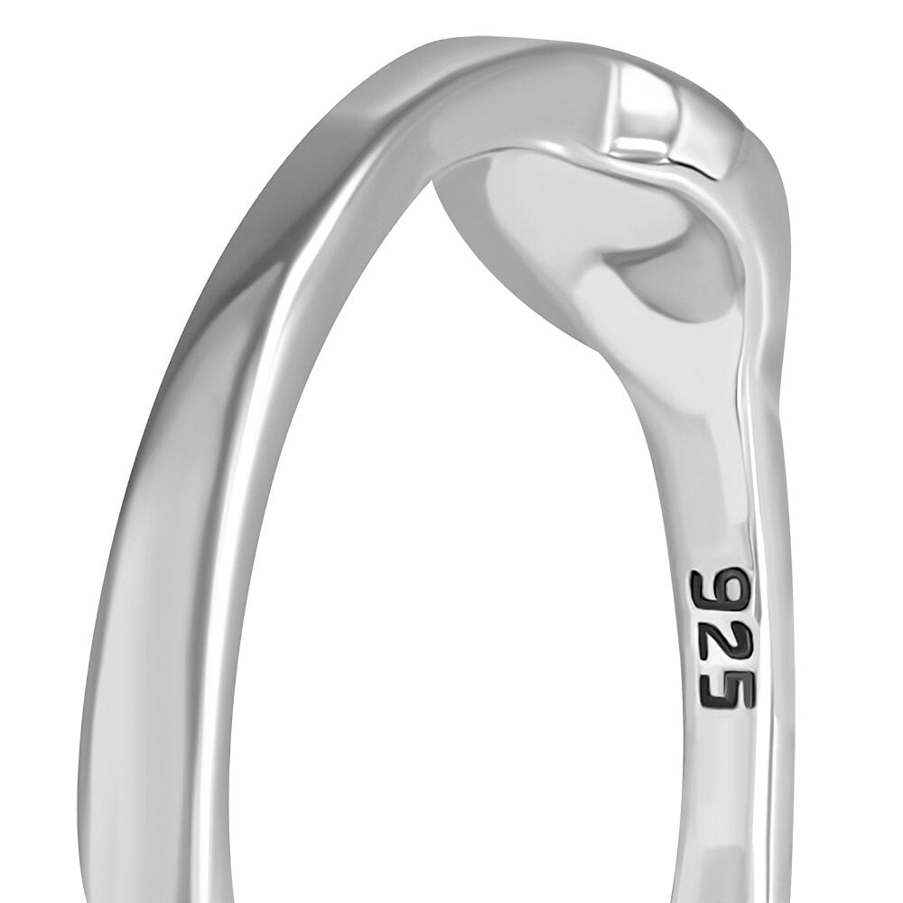 Contemporary Stone Ring- Elegant Petal Embrace with Mother Of Pearl