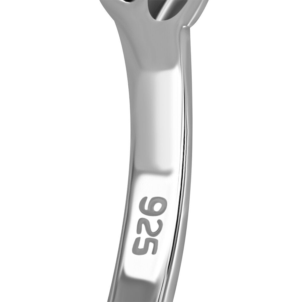 Contemporary Stone Ring-Flower wave with Red Garnet