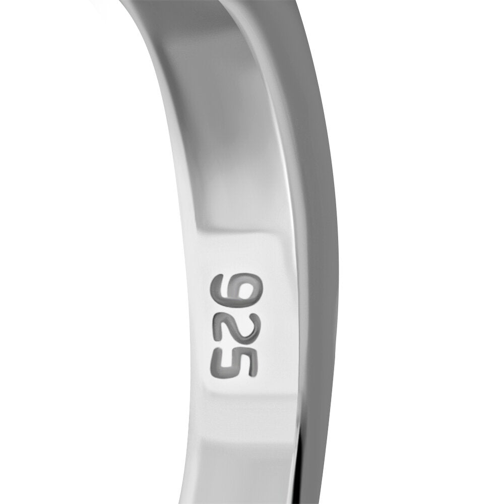 Contemporary Stone Ring- Paneled Band with Mother of Pearl