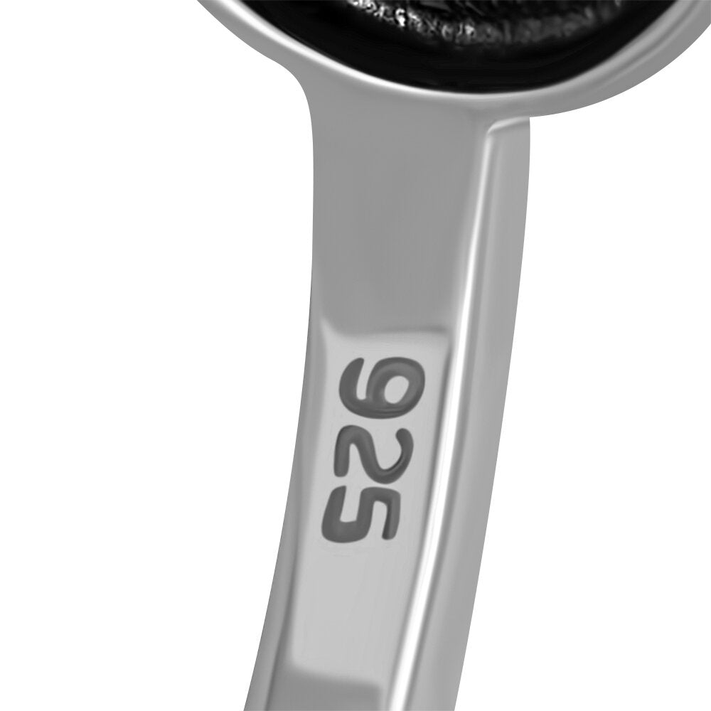 Contemporary Stone Ring- Vintage Swirl Frame with Black Onyx