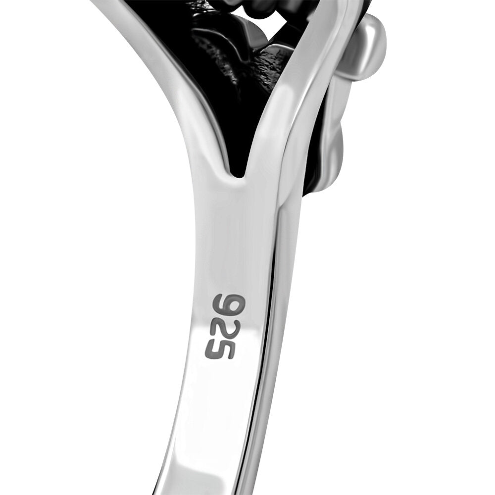 Contemporary Stone Ring- Plaited Border with Amethyst