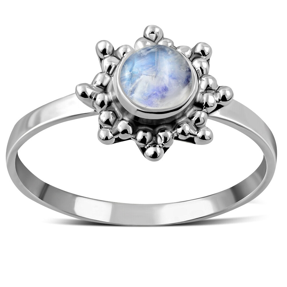 Contemporary Stone Ring- The Star with Moonstone