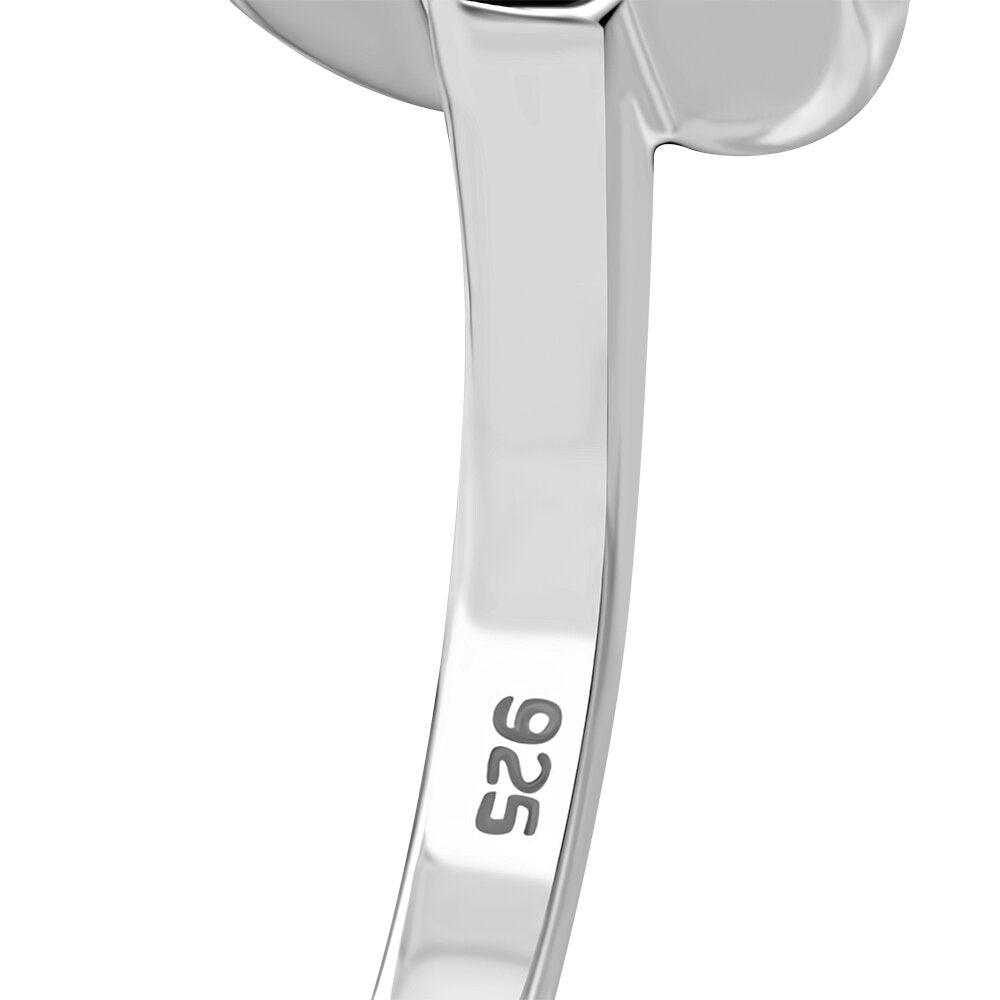 Contemporary Stone Ring- Four Point Vintage frame with Red Garnet