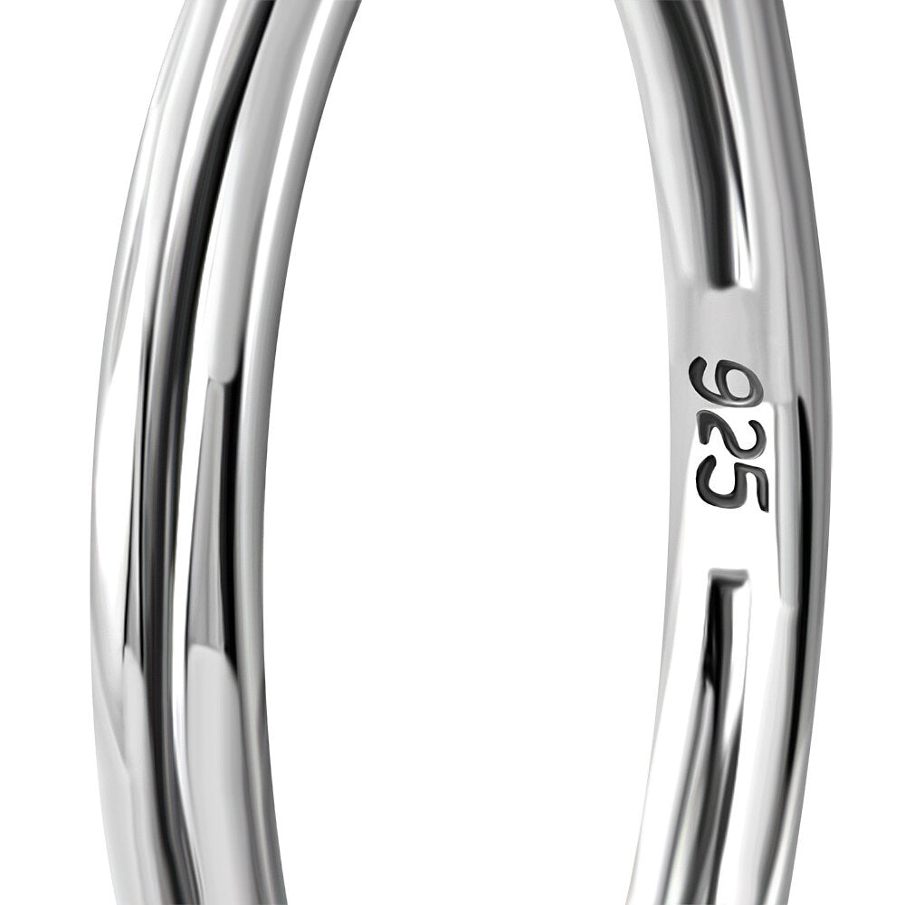 Contemporary Stone Ring- Tiny Dot with Red Garnet