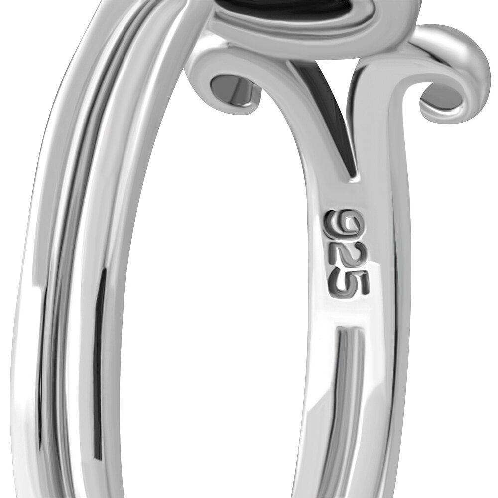 Contemporary Stone Ring- Heraldic Arms with Moonstone