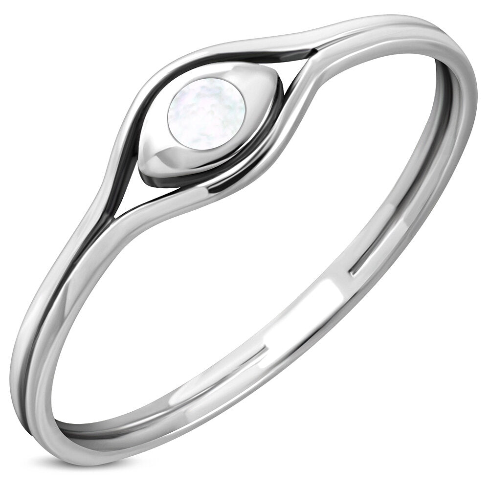 Contemporary Stone Ring-The Eye with Mother Of Pearl