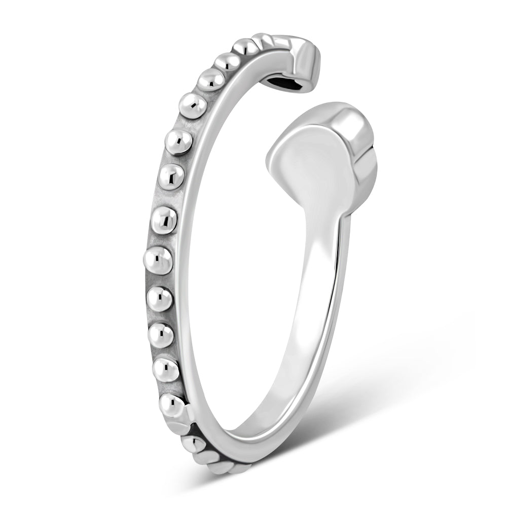 Scottish Marble Ring - Double Heart with Dotted Band