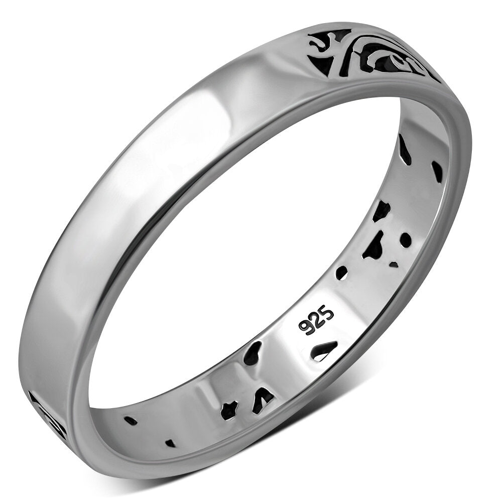 Contemporary Ring- Filigree Swirl Band