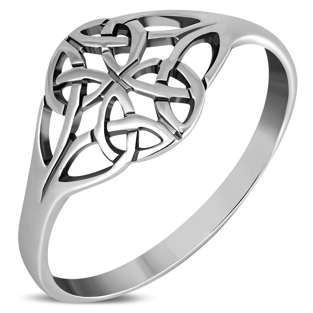 Celtic Knot Ring- Dainty Horizontal Four Seasons