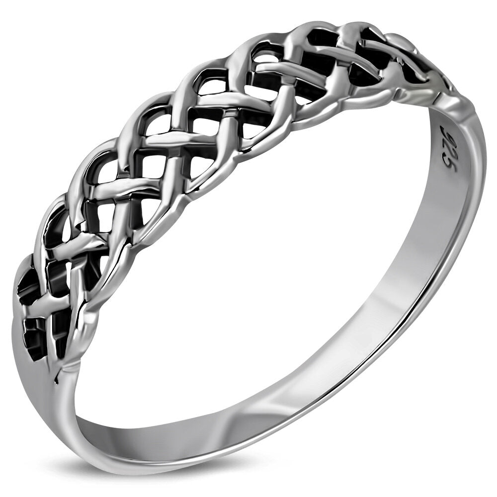 Celtic Knot Ring - Chain Half Band