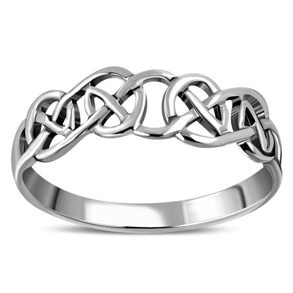 Celtic Knot Ring- Horizontal Kells Half Band