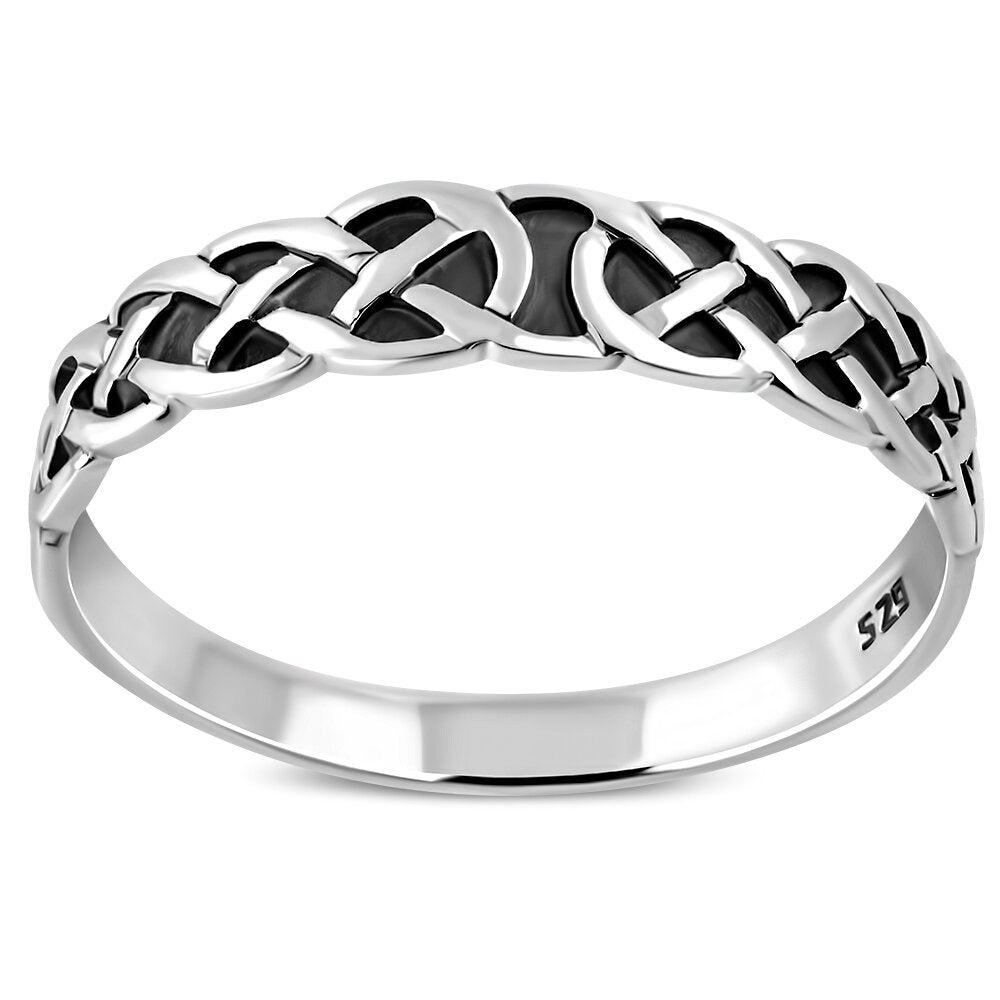 Celtic Knot Ring- Broad Loop in Vintage Look