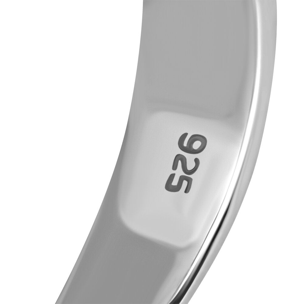 Contemporary Ring- Stamped Daisies Band