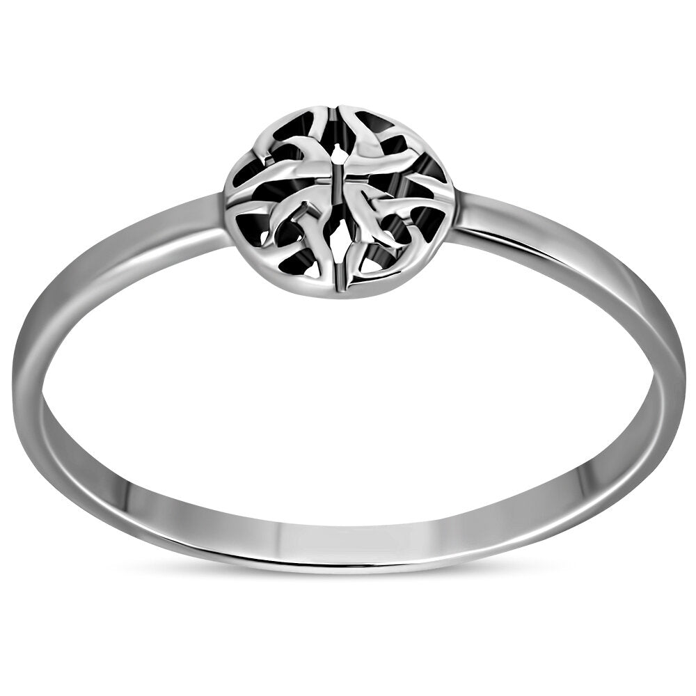Celtic Knot Ring- Small Shield of Four Directions