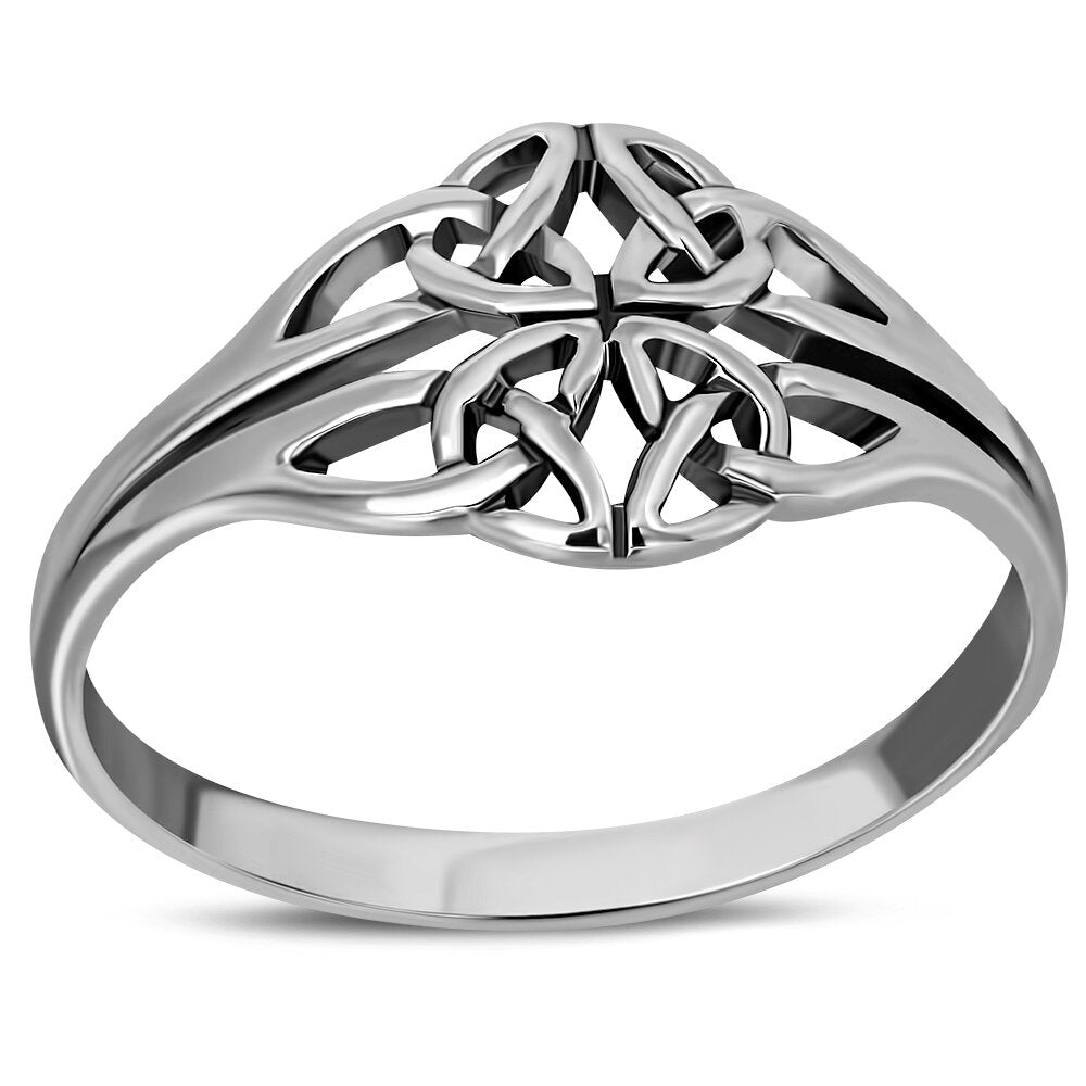 Celtic Knot Ring- Horizontal Four Seasons (Medium)