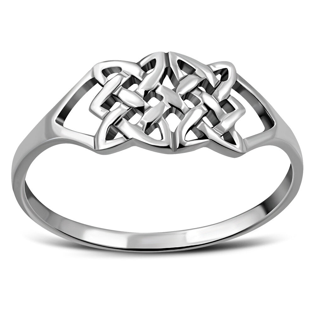 Celtic Knot Ring - Rectangular Two Worlds