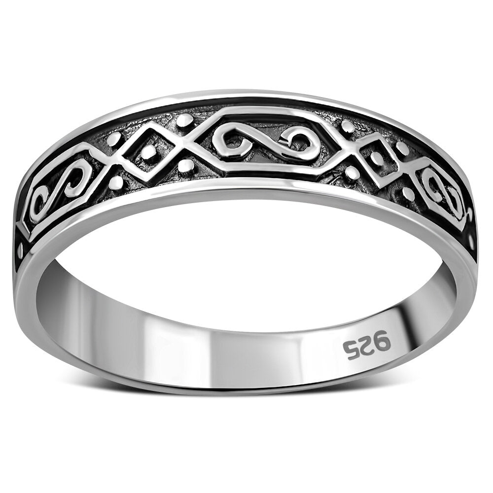 Contemporary Ring- Dotted Geometry