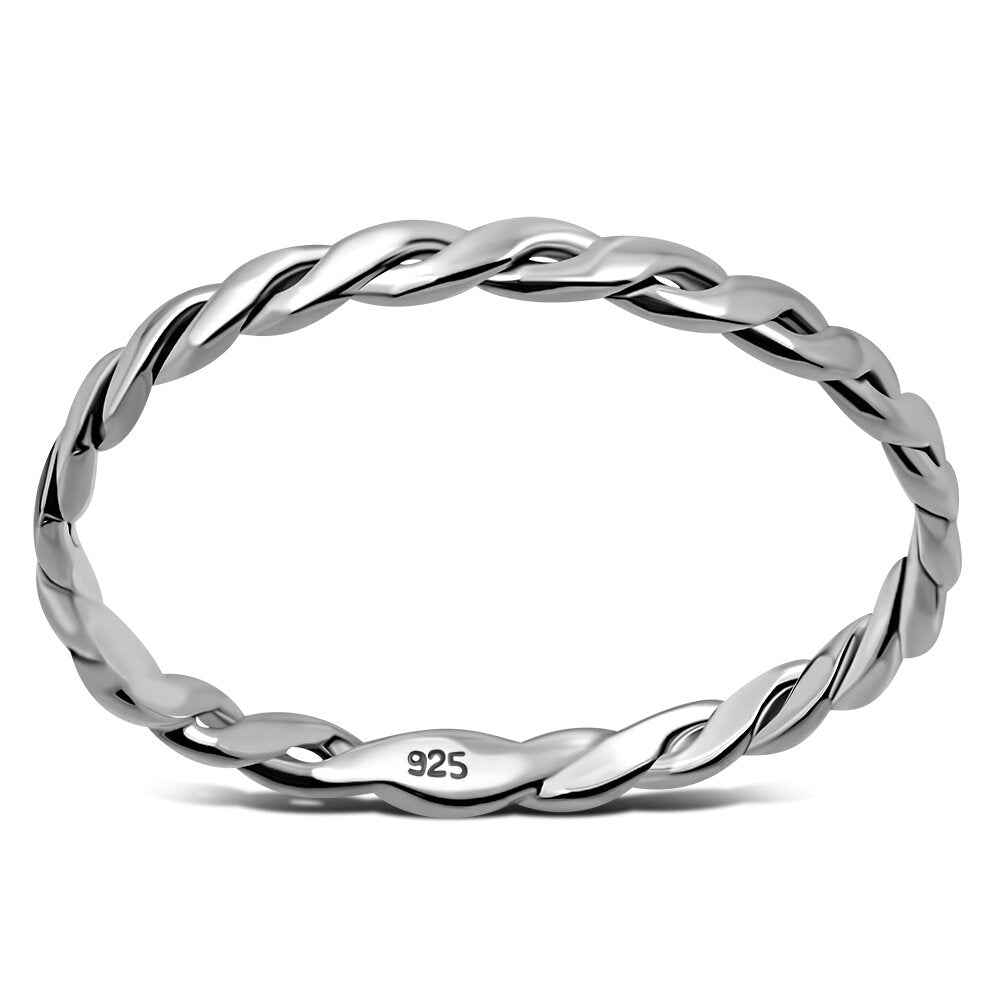 Contemporary Ring - Tight Plaited Eternal Band