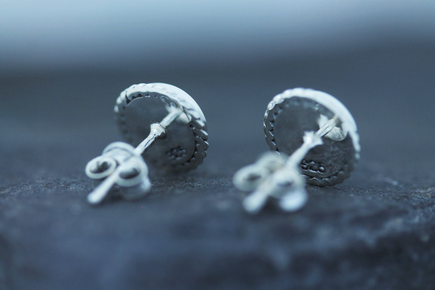 Scottish Marble Studs - Braided Border