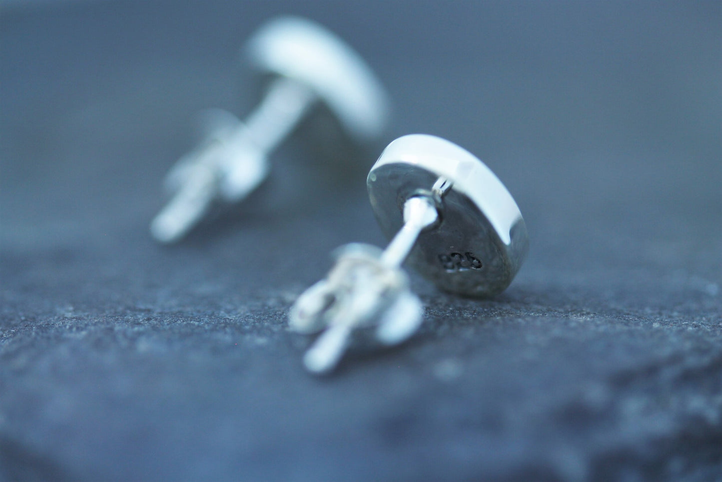 Scottish Marble Studs - Simple Oval