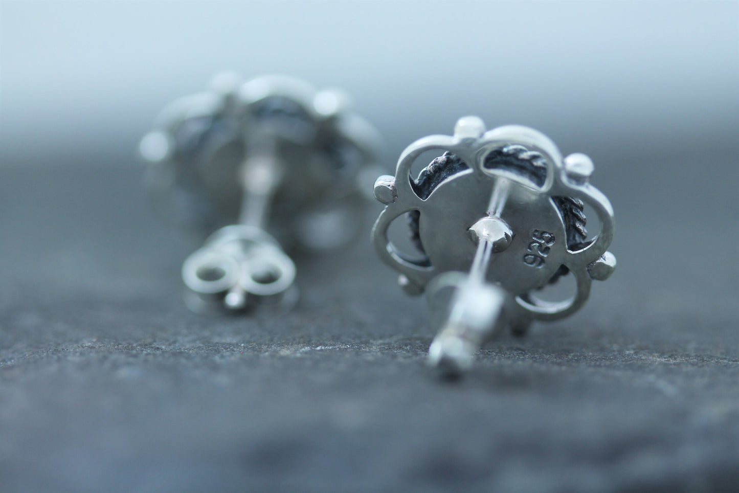 Scottish Marble Studs - Timeless Border