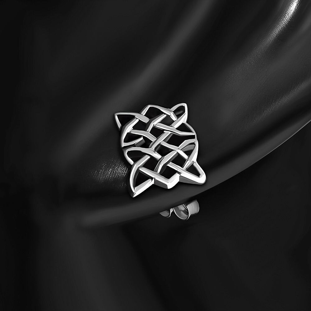 Celtic Knot Earrings - Rectangular Two Worlds Studs