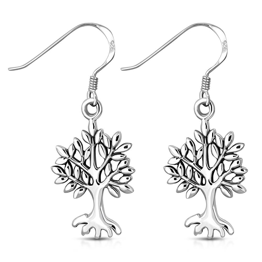 Tree of Life Earrings - Evergreen with Roots