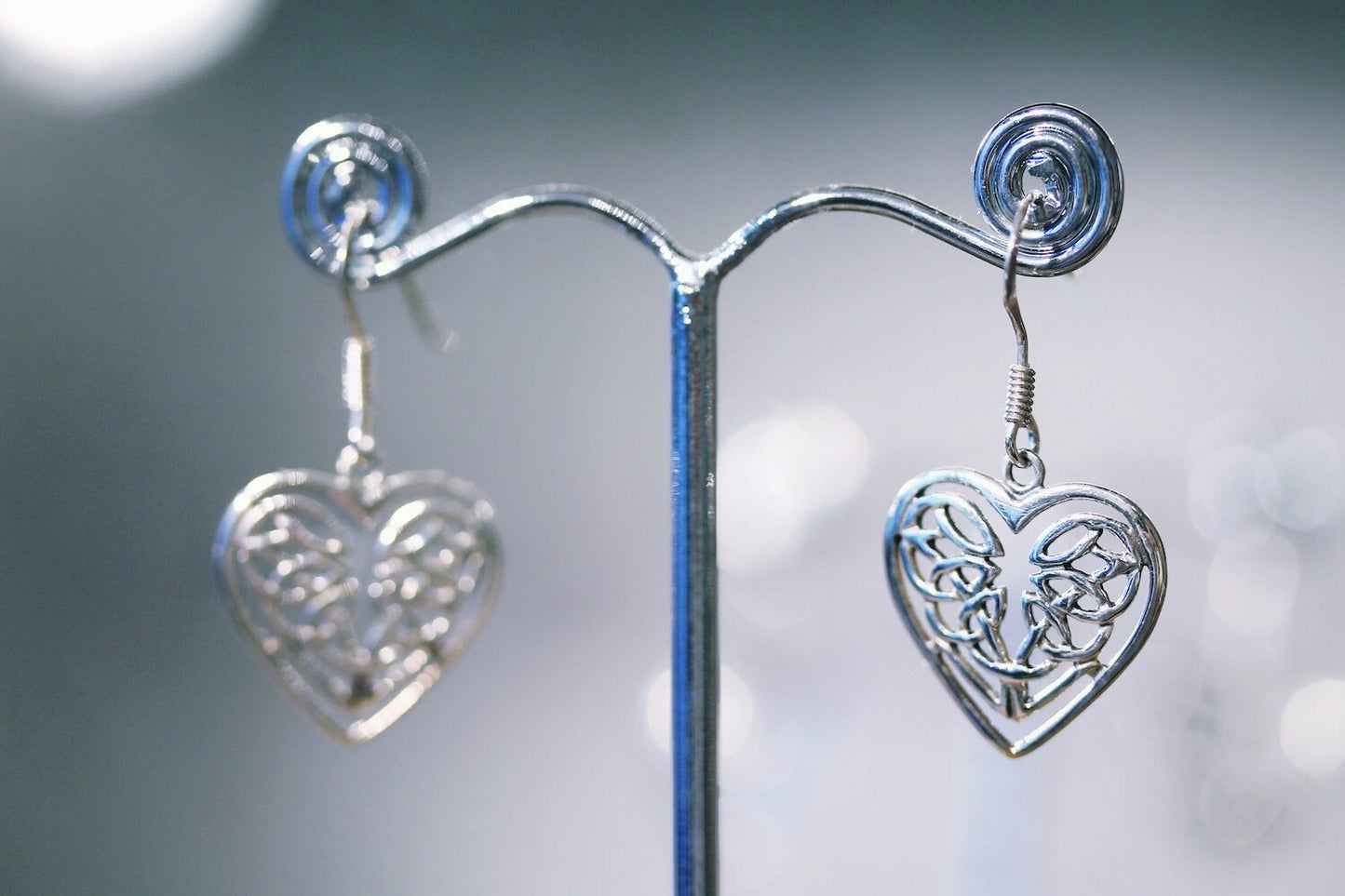 Celtic Knot Earrings - Large Heart Knot