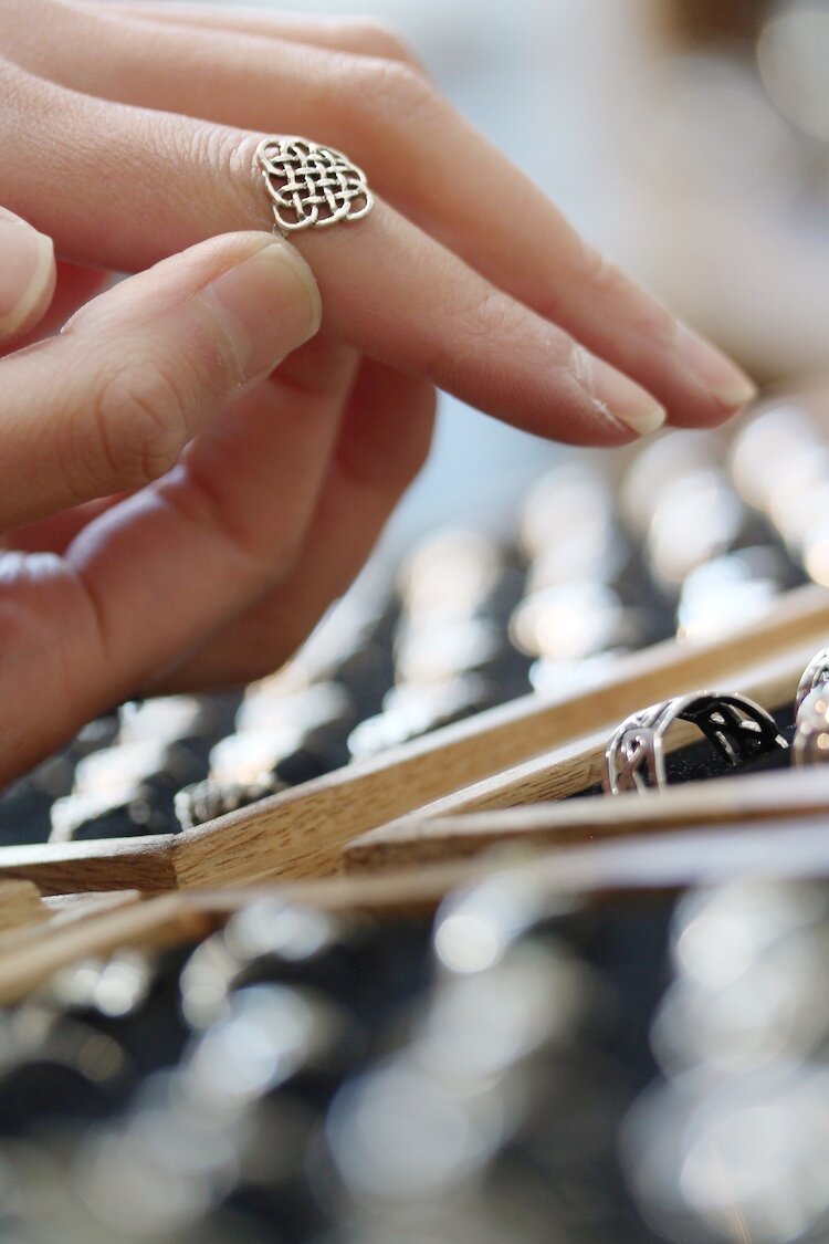 Celtic Knot Ring - Quadruple Solomon (Large)