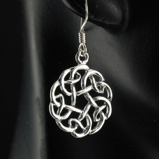 Celtic Knot Earrings- Flat Circular Twist