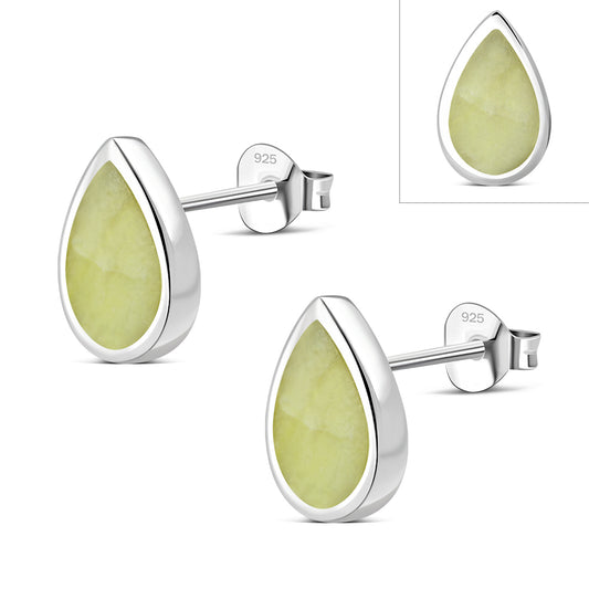 Scottish Marble Studs - Teardrop