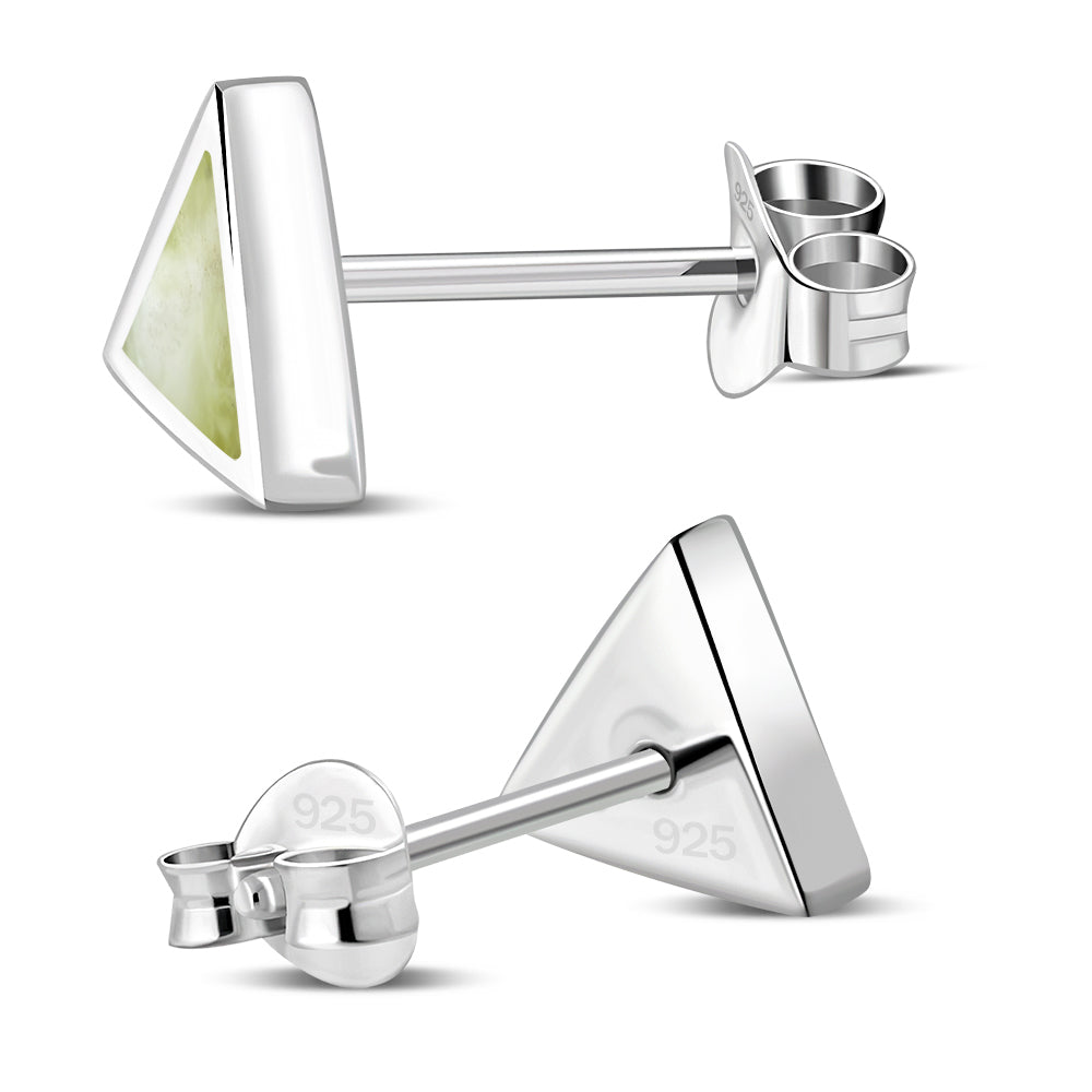 Scottish Marble Studs - Triangle