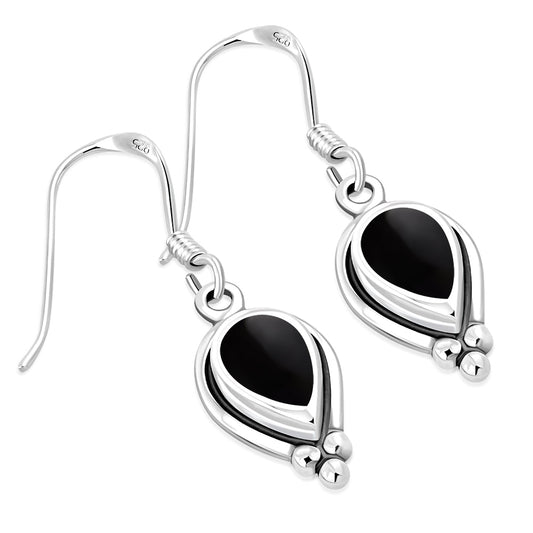 Contemporary Earrings - Candle Frames with Black Onyx