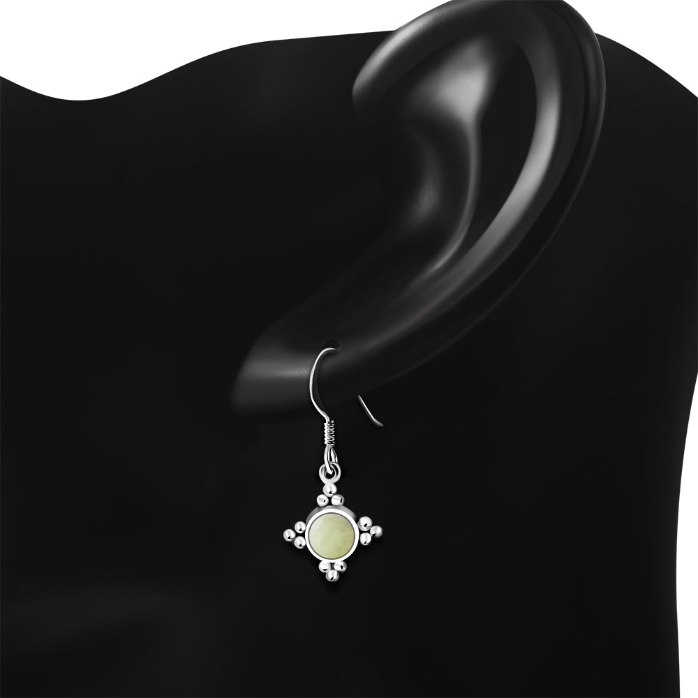 Scottish Marble Earrings- Vintage Four Dots