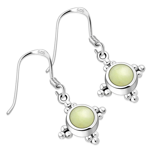 Scottish Marble Earrings- Vintage Four Dots