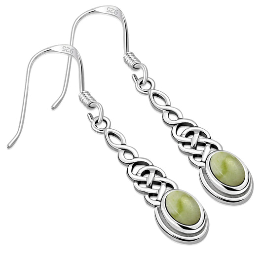 Scottish Marble Earrings -  Elongated Twist