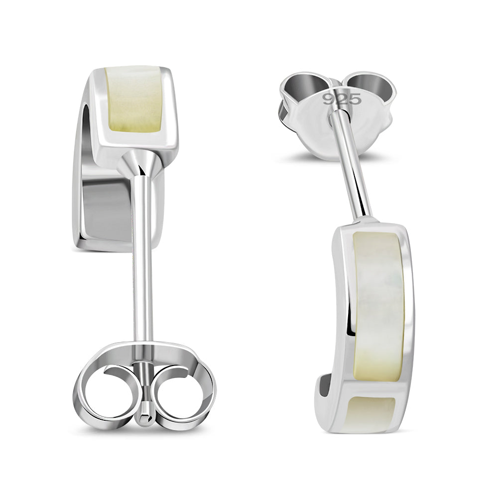 Stone Stud- Lunar Panels with Mother of Pearl