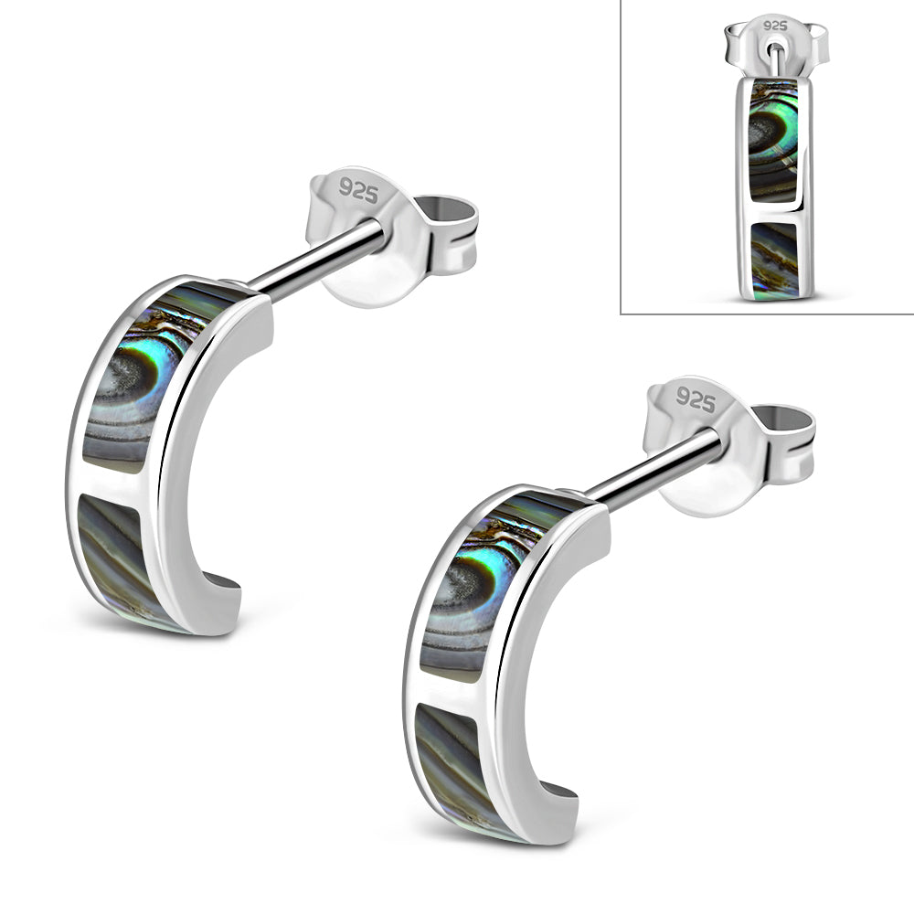 Stone Stud- Lunar Panels with Abalone