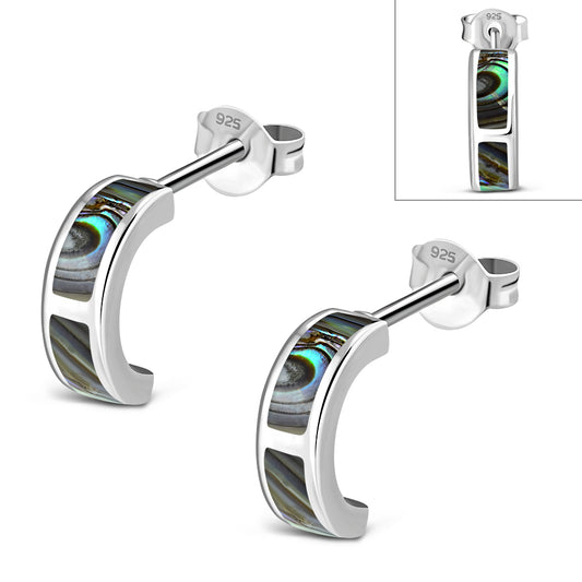 Stone Stud- Lunar Panels with Abalone